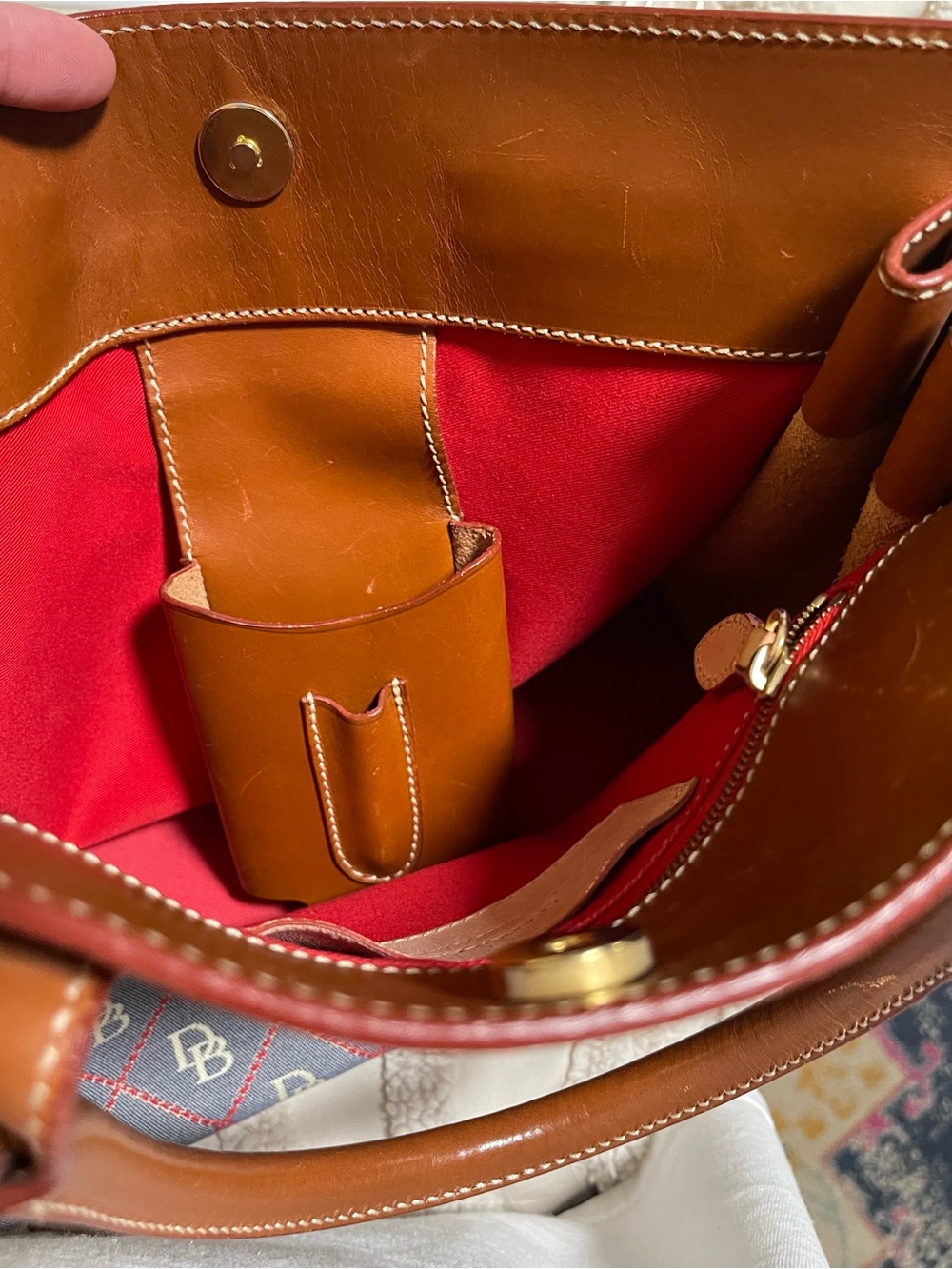 Dooney & Bourke Elite Alto Y2K Signature Monogram Canvas and Leather Tassel Tote - Picture 14 of 14